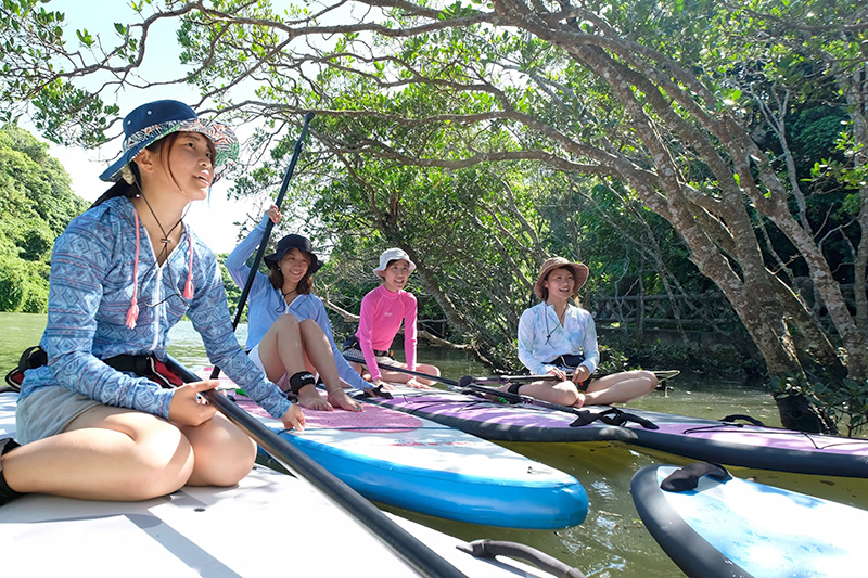 【沖縄本島・中部】今話題のSUPを穏やかなマングローブ川で体験！初心者大歓迎のSUPトレーニングコース 《期間限定割引有り》（No.140）