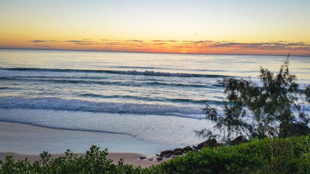 波の上ビーチ　朝日