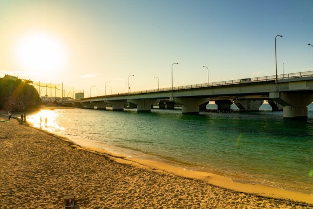 波の上ビーチ　朝日