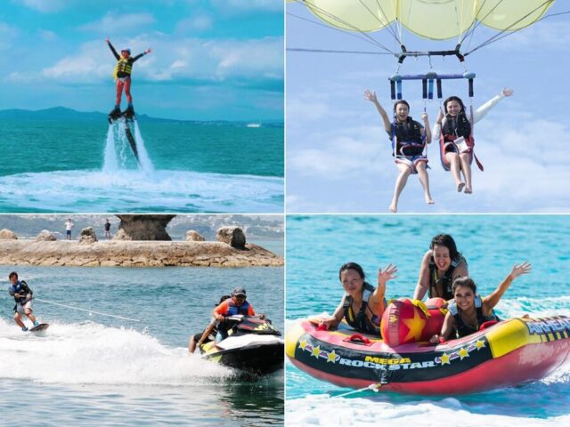 【沖縄/うるま市/約4時間】パラセーリング100m&マリンスポーツ3時間遊び放題☆1組貸切！4歳からOK！＜2日前までキャンセル無料＞（No.278）