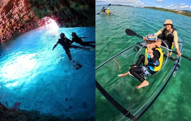 シュノーケリング　クリアカヤック