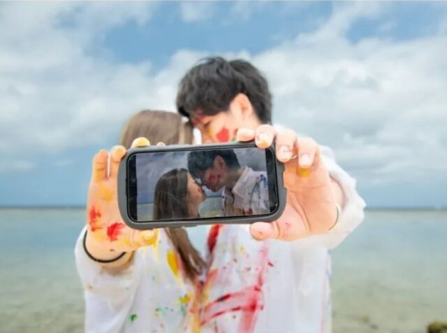 ペイントフォト、カップル、ハネムーン