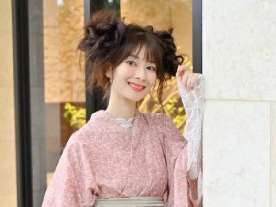 【那覇/60分/着付け体験】SNS映え抜群♪レトロでお洒落なガーリー浴衣プラン《ヘアセット付プランあり》（No.749）