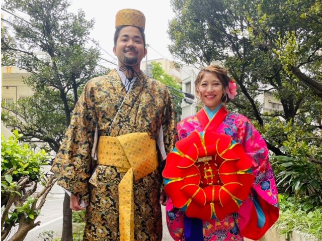 着物 着付け 男女のカップル