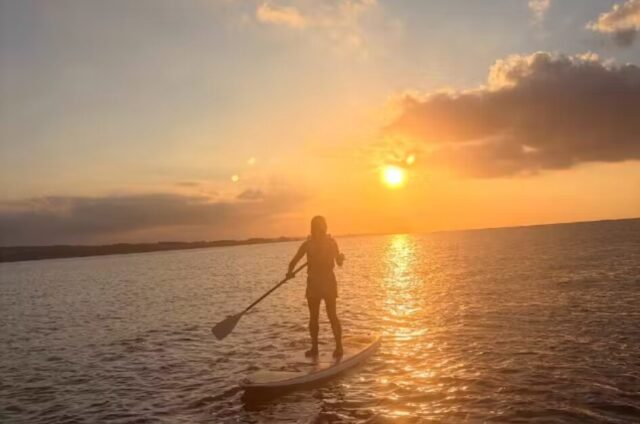 Ikeijima and Hamahiga Island Sunset SUP