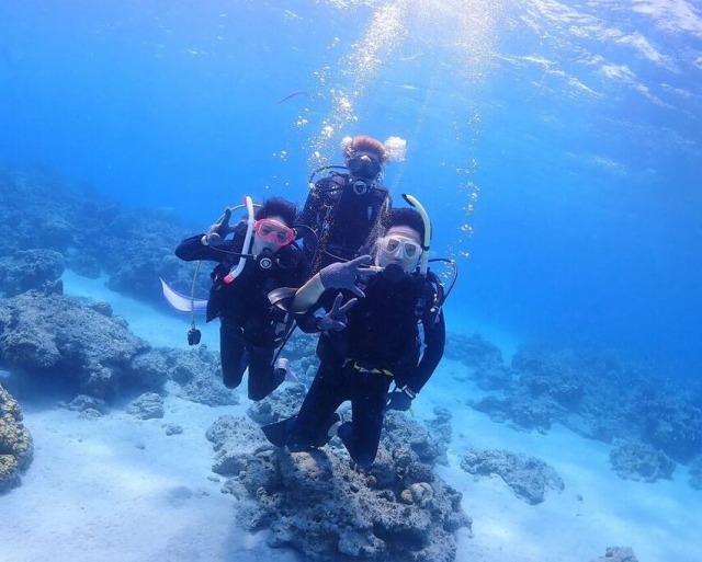 【那覇発・1日】慶良間で体験ダイビング＆シュノーケル！ライセンス不要のW体験！2〜3ポイント巡り《写真データ付き》（No.415）
