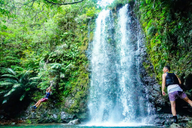 やんばるの滝で楽しむ沖縄リバートレッキング体験