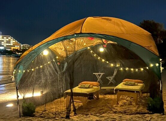 屋外マッサージ専門店 ボディーケア 海水フットバス