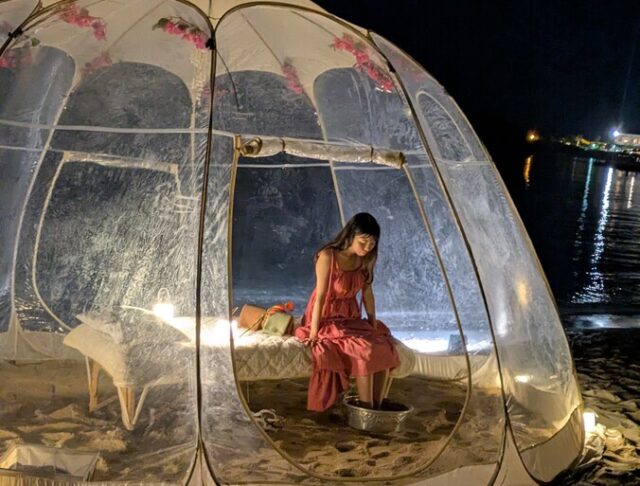 屋外マッサージ専門店　ボディーケア　海水フットバス