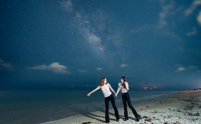 古宇利島、星空フォト