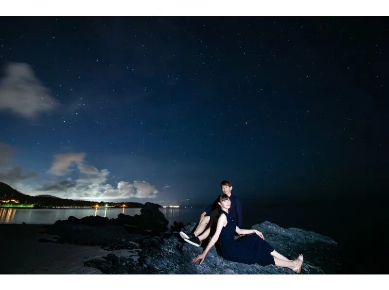 【沖縄・恩納村】穴場ビーチで味わうプライベート感☆星空photoと宙さんぽナイトツアー《インスタ映え写真撮影付き》in 希望ヶ丘ビーチ（No.97）