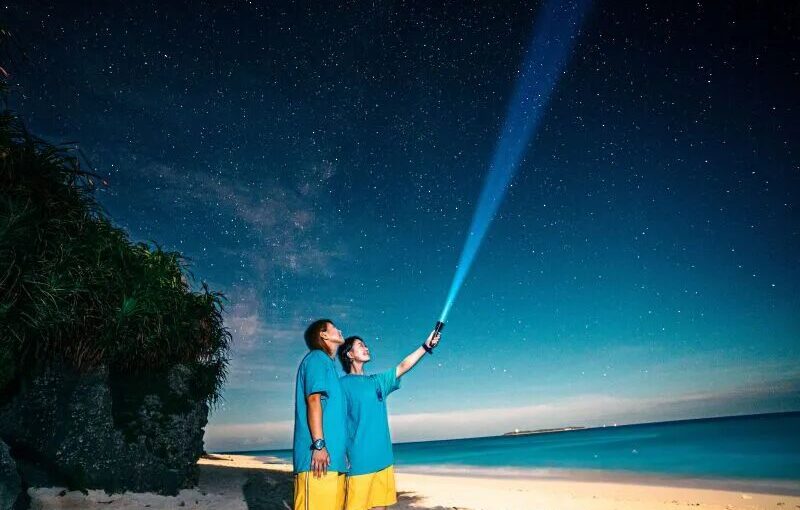 星空【沖縄・本部】本部から車で行ける瀬底島で秘密の星空観察☆星空photoと宙さんぽナイトツアー《インスタ映え写真撮影付き》in瀬底ビーチ