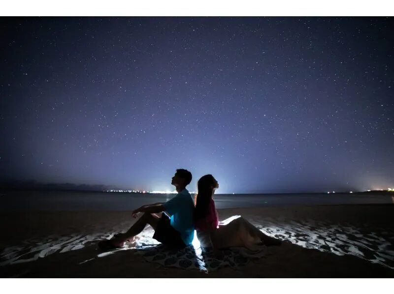 【沖縄・本部】本部から車で行ける瀬底島で秘密の星空観察☆星空photoと宙さんぽナイトツアー《インスタ映え写真撮影付き》in瀬底ビーチ（No.95）