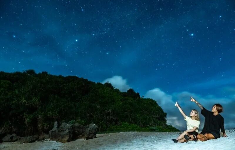 【沖縄・古宇利島】カップル・ファミリーに大人気☆絶景スポット『古宇利島』で星空浴と宙さんぽナイトツアー《インスタ映え写真撮影＆星の解説付き》（No.203）