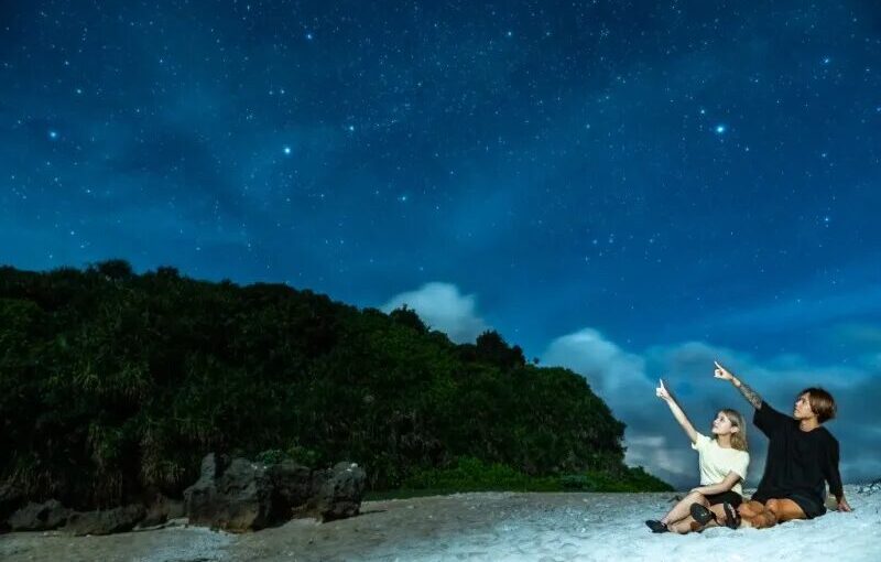 【沖縄・古宇利島】カップル・ファミリーに大人気☆絶景スポット『古宇利島』で星空浴と宙さんぽナイトツアー《インスタ映え写真撮影＆星の解説付き》（No.203）