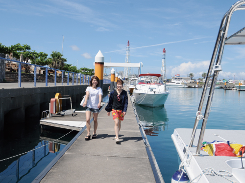 パラセーリング、集合、女子旅