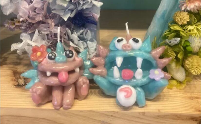シーサー　キャンドル　手作り