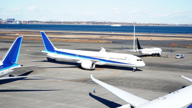 飛行機　ANA