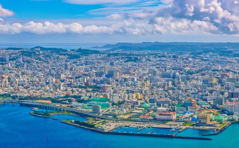那覇市内 上空 景色