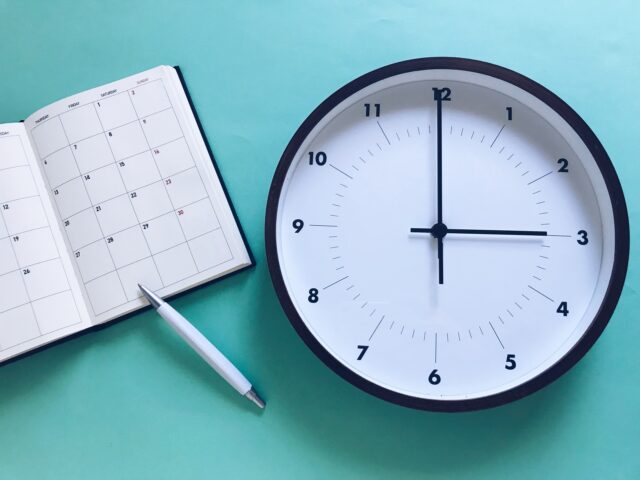 時間　スケジュール