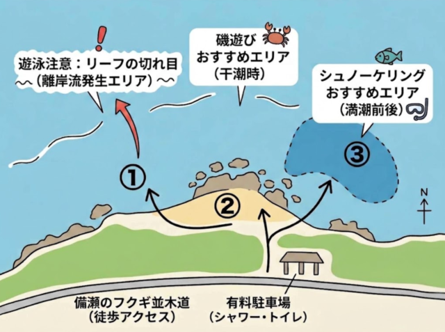 備瀬崎　マップ