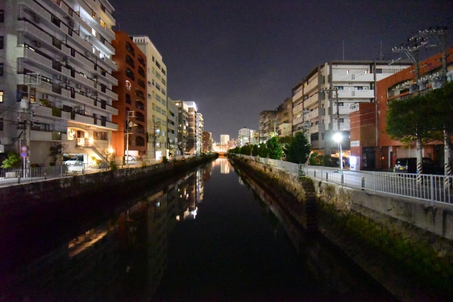 安里川　夜景